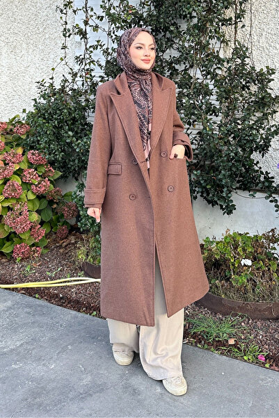 Ovn. Wide Cuffed Cashmere Coat - Brown