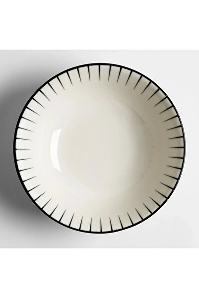 Qua Home Aspen Siyah Çizgili Salata Kasesi 25 cm