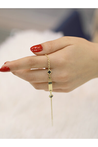 Zeynepli gold & jewelry 14 Ayar Altın Yoncalı Çocuk Künye