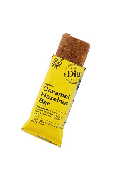dig Baton vegan cu caramel și alune