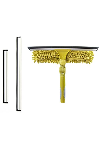 DOCAZOO Racletă cu lavetă compatibilă cu mânerul extensibil DocaPole, microfibră/cauciuc/plastic