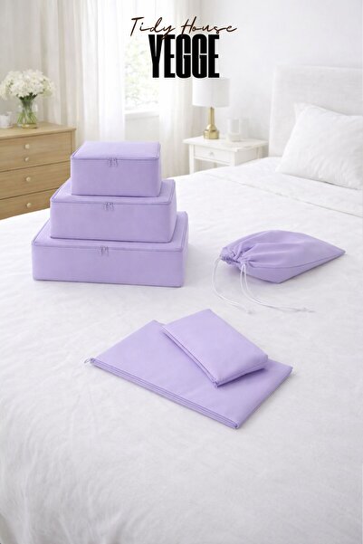 YEGGE 6'lı Valiz İçi Düzenleyici Hurç Seti – Seyahat Çantası Organizer – Ferm...