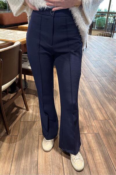 Ovn. Gwen Front Stitched Trousers - Navy Blue