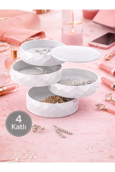 Nesto Home 4-рівневий обертовий циліндр для прикрас та косметики