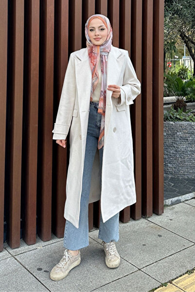 Ovn. Wide Cuffed Cashmere Coat - Beige