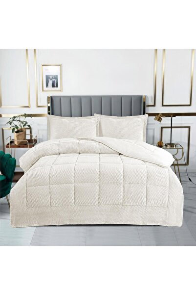 GOBLETTE HOME طقم غطاء سرير مزدوج من سلسلة كارمن 220×240 سم - سلسلة جاكار الف...