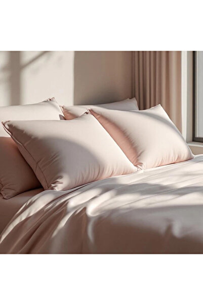 Qua Home Soho 200 TC Pamuk Perkal Yastık Kılıfı Pembe