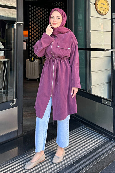 Ovn. غطاء بسحاب برباط للخصر - برقوقي