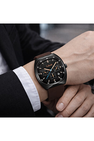 Generic ساعة كرونوغراف فاخرة للرجال من أورينت سي، مينا مرصع بالكريستال