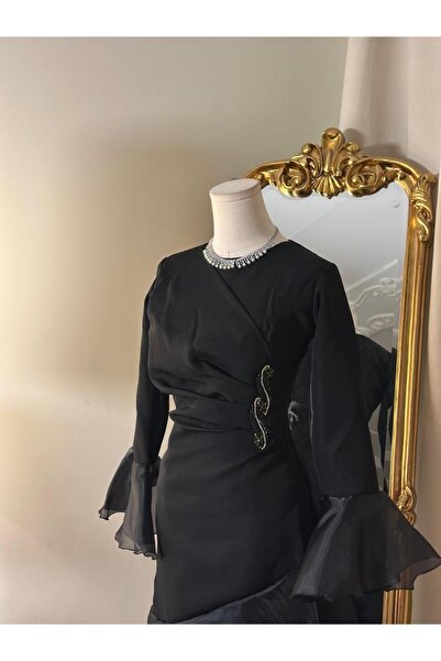 vanus fashion 5984-فستان ميدي ( 2 لونين )