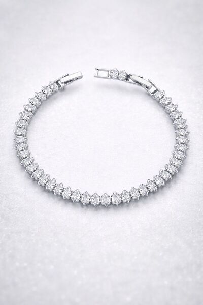 DEMOKAN Kadın Mekik Taş Su Yolu Bileklik 18cm