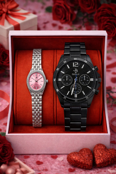 S.POLO HEDİYELİK Kadın Erkek Kol Saati Sevgili Saati Çift Saati Bay Takım Sev...