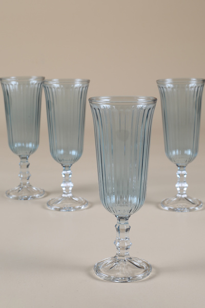 Rakle طقم أكواب قهوة رائعة مكون من 4 قطع باللون الأزرق 120 سم مكعب