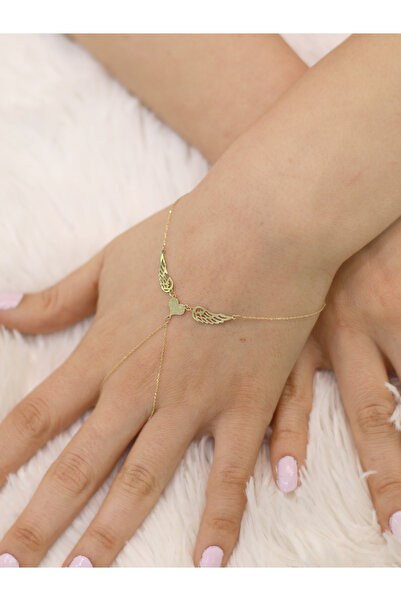 Zeynepli gold & jewelry 14 Ayar Altın Aşk Temalı Şahmeran Bileklik