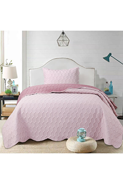 GOBLETTE HOME Home Perla Series Single Quilted Bedspread - Honeycomb Pattern ...