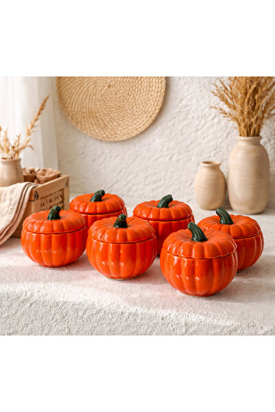 Pembelia Life 6 li Bal Kabak Kase Çorba Kasesi Sunumluk Çok Anaçlı Kase Set