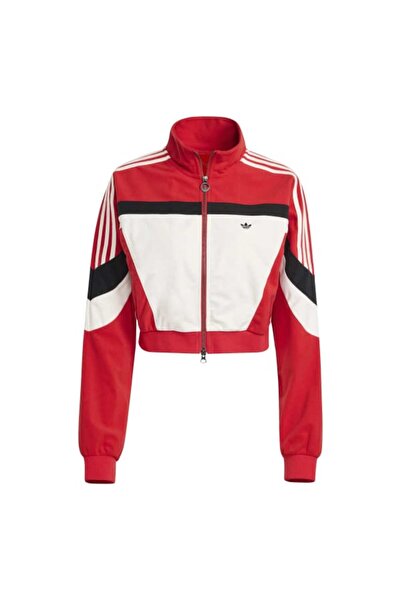 adidas Jachetă sport casual pentru femei, cu glugă TRACKTOP JY2387