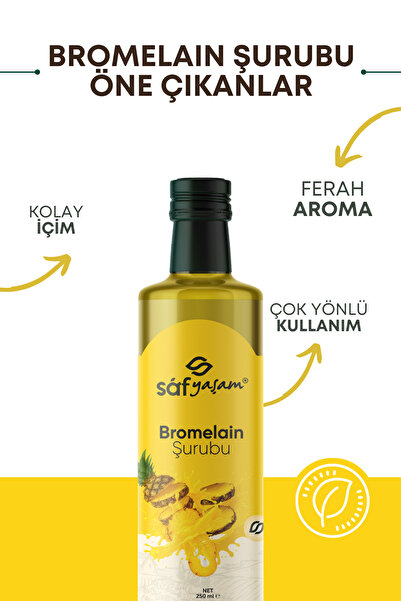 Safyaşam Bromelain Şurubu Bromelain Ananas İçeren Bromelain Şurubu