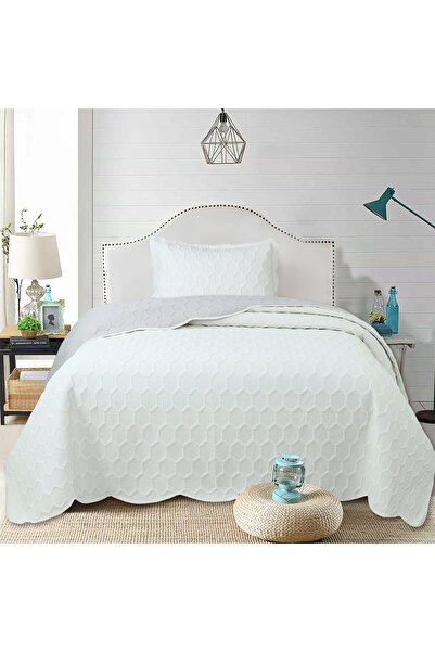 GOBLETTE HOME Home Perla Series Single Quilted Bedspread - Honeycomb Pattern ...