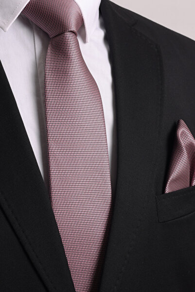 Esgue Hand Made 7.5 cm Powder Pink Color Tie Handkerchief