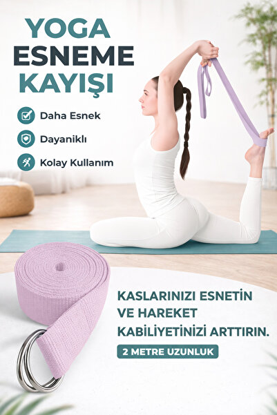 GAZELMANYA Yoga Kemeri Yoga Kayışı Yoga Strap Doğal Profesyonel Yoga Esneme B...