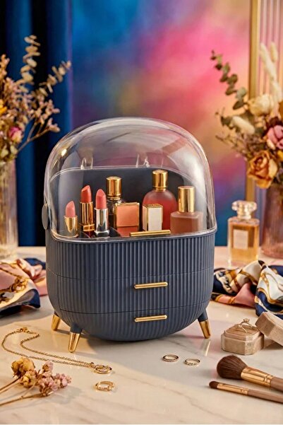 URVE منظم مستحضرات التجميل للمكياج من House By House مع أدراج باللون الرمادي