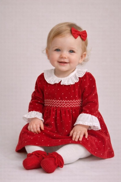 andywawa Kız Bebek Elbise Kırmızı