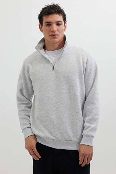 Tudors Unisex mikina s pohodlným střihem, bavlněným fleecem uvnitř, poloviční...