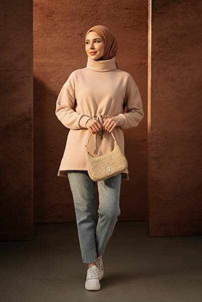 aymiramoda Tesettür Oversized High-Necked Sweatshirt