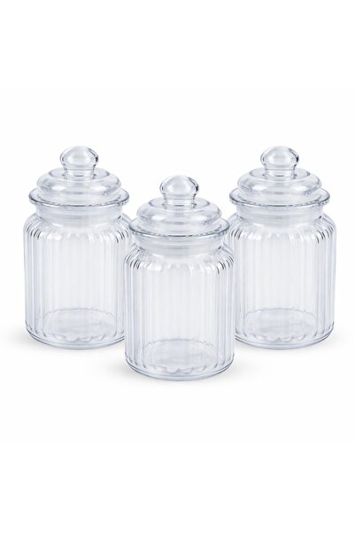 Fame Kıtchen 3'lü Cam Baharatlık Vakumlu Kapaklı 3x1400 Ml