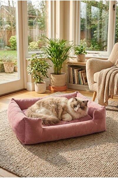 PUGALO Soho Ultra Yumuşak Kedi ve Köpek Yatağı Elyaf Dolgu