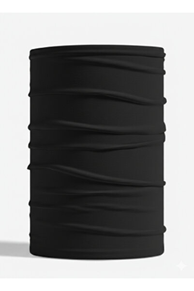 LU&MA Siyah Desensiz Unisex Basic Buff Boyunluk – Bandana, Baf. Maske, Saç Ba...