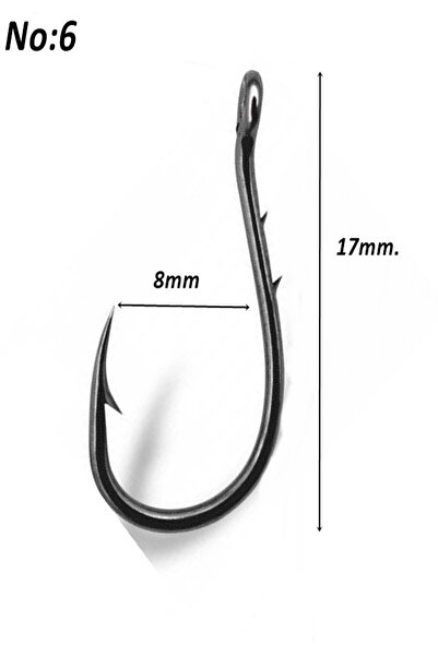 POWEREX Chinu With Ring Tırnaklı 6 no. Delikli Paslanmaz Black Nickel İğne