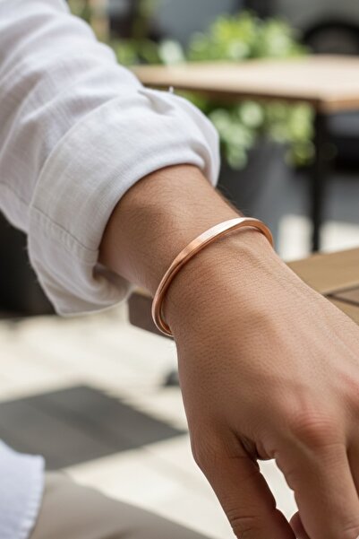 Sevil Gülgün Bakır Orta Ezme Bileklik Kararmaz