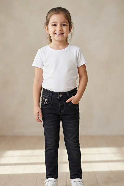 Mutlu Kids Blugi pentru fete - Happy Buzunar cu fermoar