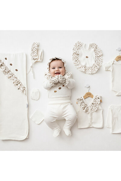 MİLAYS LİFE HOME COLLECTİON Organic Baby Girl 0-3 Months Printed with Porks 1...