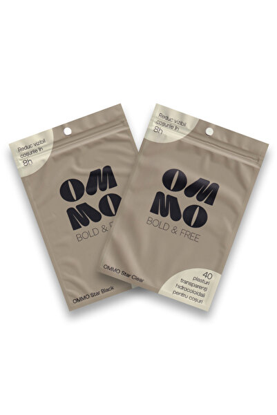 OMMO Pachet Variat Star – Set de Plasturi Negri și Transparenti pentru Acnee,...