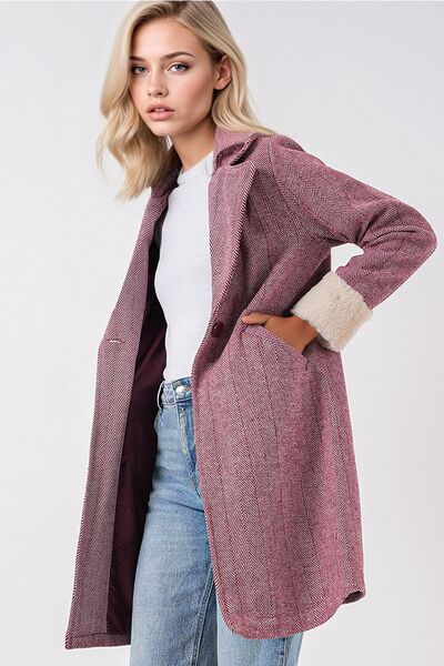 Hiccup Παλτό από μαλλί με σχέδιο χρινού γιακά BDART