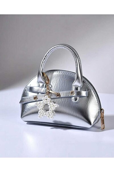 ÇANTA Gümüş Rengi el ve omuz Çantası (Yıldız Charm HEDLİYELİ)