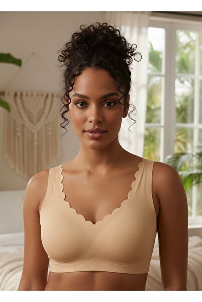 Lorinyo Lazer Kesim Dikişsiz Pedli Toparlayıcı Sütyen