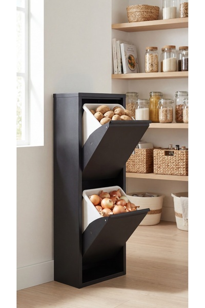 OVROL Çok Amaçlı Dolap Mutfak Kiler Dolabı Sebzelik Metal Dolap Ayakkabılık M...