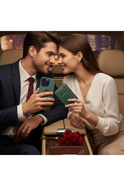 ERMER IPHONE 13 PROMAX İÇİN MAGSAFE CÜZDANLI MIKNATISLI LÜKS DERİ KILIF