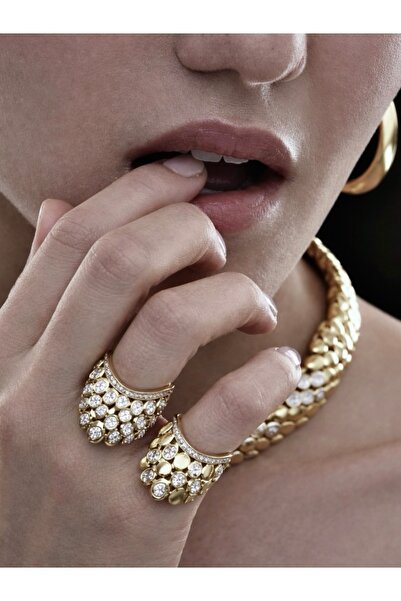 Sense of Atelier خاتم بلم جولد مرصع بالأحجار الكريمة