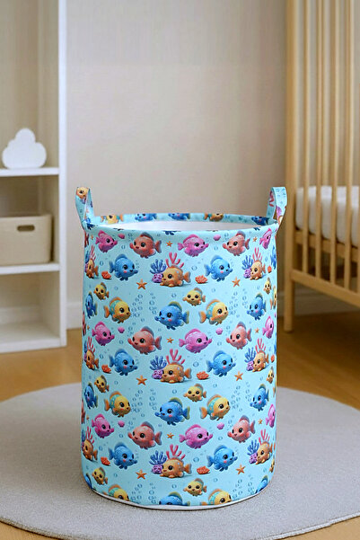 Paris Home Кошница за играчки с рибни мотиви – кошница за пране, кошница за с...