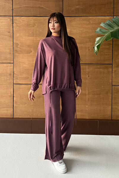 Balenbi Premium Drawstring Detailed Cupral Modal Pique Hijab Set 1162