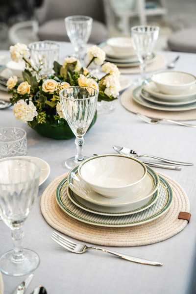 RUBİ PORSELEN Dubai 12 Kişilik Yemek Takımı – Şık, Modern ve Dayanıklı Porsel...