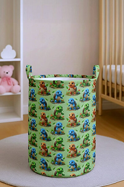 Paris Home Coș de rufe pentru jucării cu model de broasca țestoasă, coș pliab...