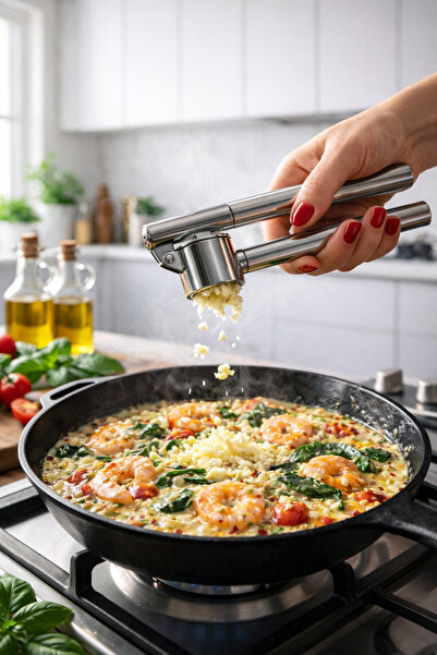 Stile Cucina مطحنة ثوم فاخرة من الفولاذ المقاوم للصدأ، مطحنة ثوم عملية، مطحنة...