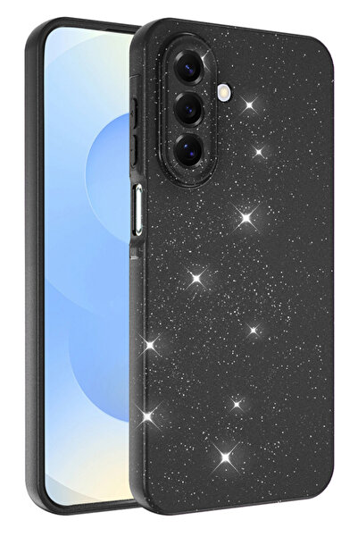 Rivor Samsung Galaxy A36 Uyumlu Kılıf 3D Kamera Korumalı Simli Işıltılı Renkl...
