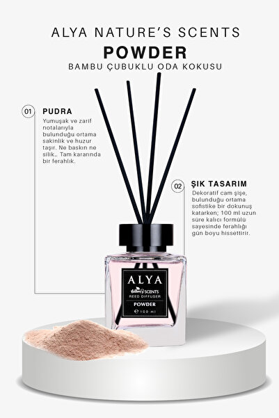 ALYA Nature's Scents Powder Bambu Çubuklu Oda Kokusu- Pudra Kokusu